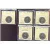 Image 1 : 1970 50¢, 1972, 1973, 1977 & 1978 RB ICCS MS65 to MS66.  Lot of 5 coins.