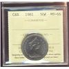 1981 50¢ ICCS MS66.