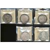 Image 1 : 1936 $1, 1937, 1939, 1965 SmBds Ptd & 1966 ICCS MS64.  Lot of 5 coins.