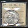 Image 1 : 1938 $1 ICCS MS64.  Brilliant and lustrous.