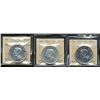 Image 1 : 1947 $1 Blt, ML & Ptd 7 Quad HP all ICCS MS60.  Lot of 3 key date issues.