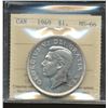 Image 1 : 1949 $1 ICCS MS66.  Brilliant and lustrous.