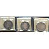 Image 1 : 1951 $1 MS60, 1952 WL & 1952 SWL both MS63.  Lot of 3 ICCS graded coins all with superb tones and ey