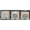 Image 1 : 1957 $1. 1959 & 1964 SmBds Blt ICCS MS64.  Lot of 3 coins.