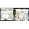 Image 1 : 1967 $1 & 1967 50¢ ICCS MS65.  Lot of 2 coins both brilliant white.