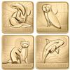 Image 1 : RCM Lot;  includes 2010-2011$3  Square Coin - Barn owl, Polar Bear, Black Footed Ferret & Orca Whale