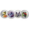 Image 1 : RCM Lot;  includes 2012, 2013 & 21014 25¢ Coloured Coin Evening Grosbeak, Barn Owl, The Scarlet Tana