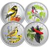 Image 1 : RCM Lot;  includes 2012 & 2014 25c Coloured Coin Evening Grosbeak, Rose-Breasted Grosbeak.  2014 Eas