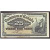 Image 1 : 1900 25¢ DC-15b, BCS AU50.  Minor stains on bottom border.