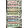 Image 1 : 1954 $1 to $1000.  Lot of 8 modified notes average VF-EF.