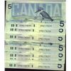 Image 1 : 1986 $5  BC-56c #GPW2178270 to299, lot of 30 cons.  All UNC.
