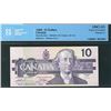 Image 1 : 1989 $10 BC-57a #BDH0291129 Change over CCCS UNC63.
