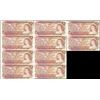 Image 1 : Low Serial; 1974 BC-47a #0000001-0000010 PCGS UNC64(2), UNC65(3) & UNC66(5) all PPQ. Lot of 10 notes