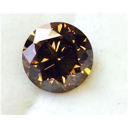 GIA Fancy Dark Brown Round Brilliant 7.53 ct, SI2