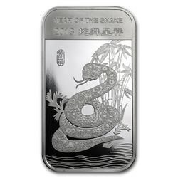 1 oz Year of the Snake Silver Bar .999 Fine