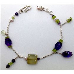 Sterling Silver .925 Multi Gem bracelet