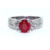 Image 1 : Ruby  1.71  ctw & Diamond Ring 14KW