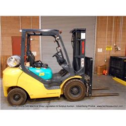 2006 KOMATSU 25 LPG FORKLIFT, 1,281 HOURS, TRIPLE-MAST