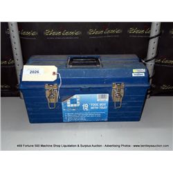 BUILDER'S SQUARE 19" TOOLBOX W/ TRAY