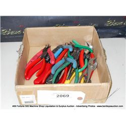 BIN: MISCELLANEOUS PLIERS, WIRECUTTERS, NEEDLENOSE PLIERS