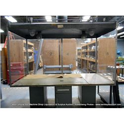 VENT HOOD -----> (CUSTOMER TO REMOVE BLOWER FROM ROOF) <-----