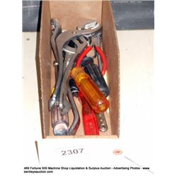 BIN: ASSORTED HAND TOOLS (WRENCHES, SCREW DRIVERS)