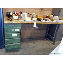 EQUIPTO 4-DRAWER BUTCHER BLOCK WORK BENCH