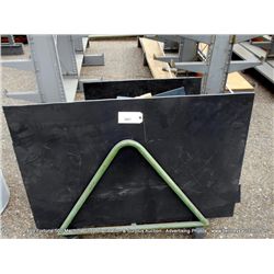 METAL RACK W/ MISCELLANEOUS PLASTIC STOCK
