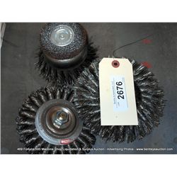 LOT: STEEL WIRE DISC BRUSH 4X MONEY