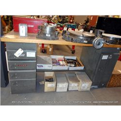 4-DRAWER 1-DOOR BUTCHER BLOCK WORK BENCH