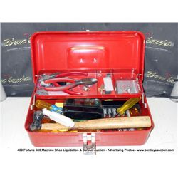 TOOLBOX W/ MISCELLANEOUS HAND TOOLS