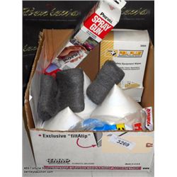 BOX HARDWARE: PAPER FUNNELS, STEELWOOL