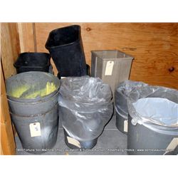 ASSORTED WASTE BASKETS, 8X THE MONEY