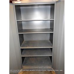 DAYTON 2 DOOR CABINET, CONTENTS INCLUDED: IC'S, CAPACITORS, RESISTORS, ETC