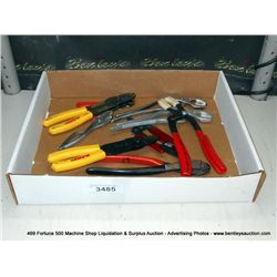 TRAY: MISCELLANEOUS WIRE STRIPPER, PLIERS, 10X THE MONEY