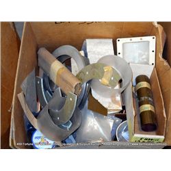 BOX: MISCELLANEOUS COPPER TUBING, METAL GASKETS