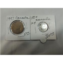 LOT 2 CANADIAN COINS