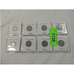 LOT 8 BUFFALO NICKEL