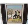 Image 2 : H HARGROVE HOUSE AND CAR PAINTING FRAMED