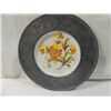 Image 1 : PEWTER & CERAMIC PLATE