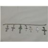 Image 1 : LOT 7 STERLING SILVER CROSSES &  CHAIN