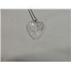 Image 1 : VINTAGE CUT CRYSTAL HEART PENDANT NECKLACE