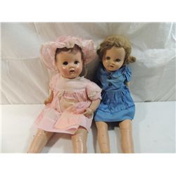 LOT 2 ANTIQUE COMPOSITION DOLLS