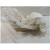 Image 2 : SMALL PORCELAIN BABY DOLL IN WICKER CRADLE
