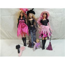 LOT 3 HALLOWEEN BARBIES