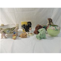 LOT 7 ASSORTED CERAMIC HOME DECOR