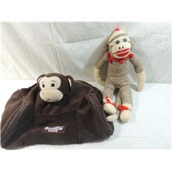 LOT 2 BLANKID BUDDY MONKEY & SOCK MONKEY