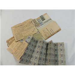 HUNDREDS OF GAS RATION COUPONS WW2