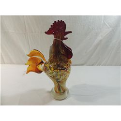 MURANO ITALIAN GLASS ROOSTER SCULPTURE