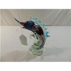 MURANO ITALIAN GLASS SWORDFISH SCULPTURE